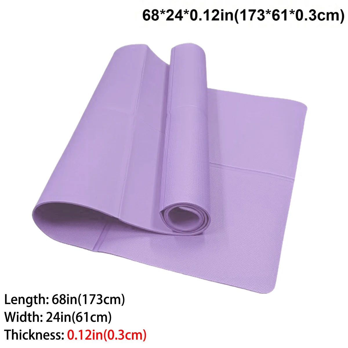 Tapis de yoga & fitness pliable EVA – 173 × 61 cm