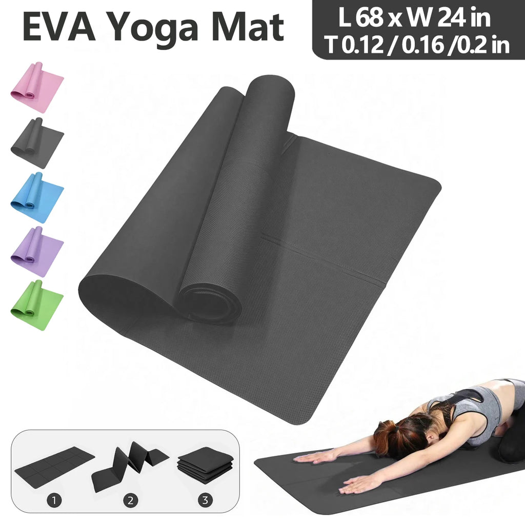 Tapis de yoga & fitness pliable EVA – 173 × 61 cm