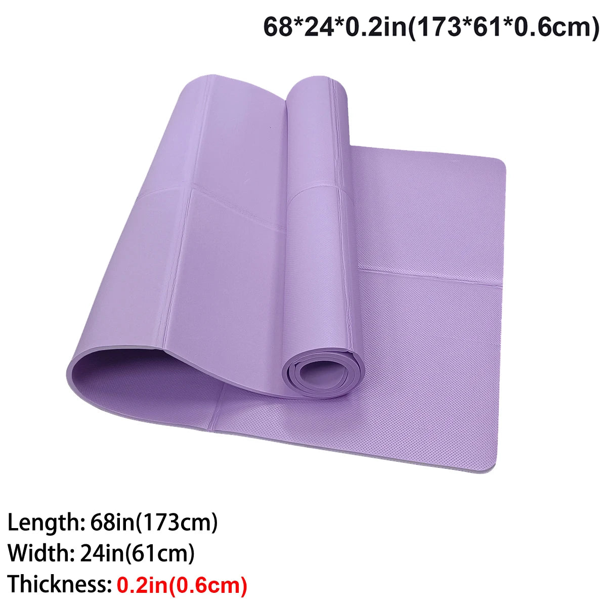 Tapis de yoga & fitness pliable EVA – 173 × 61 cm
