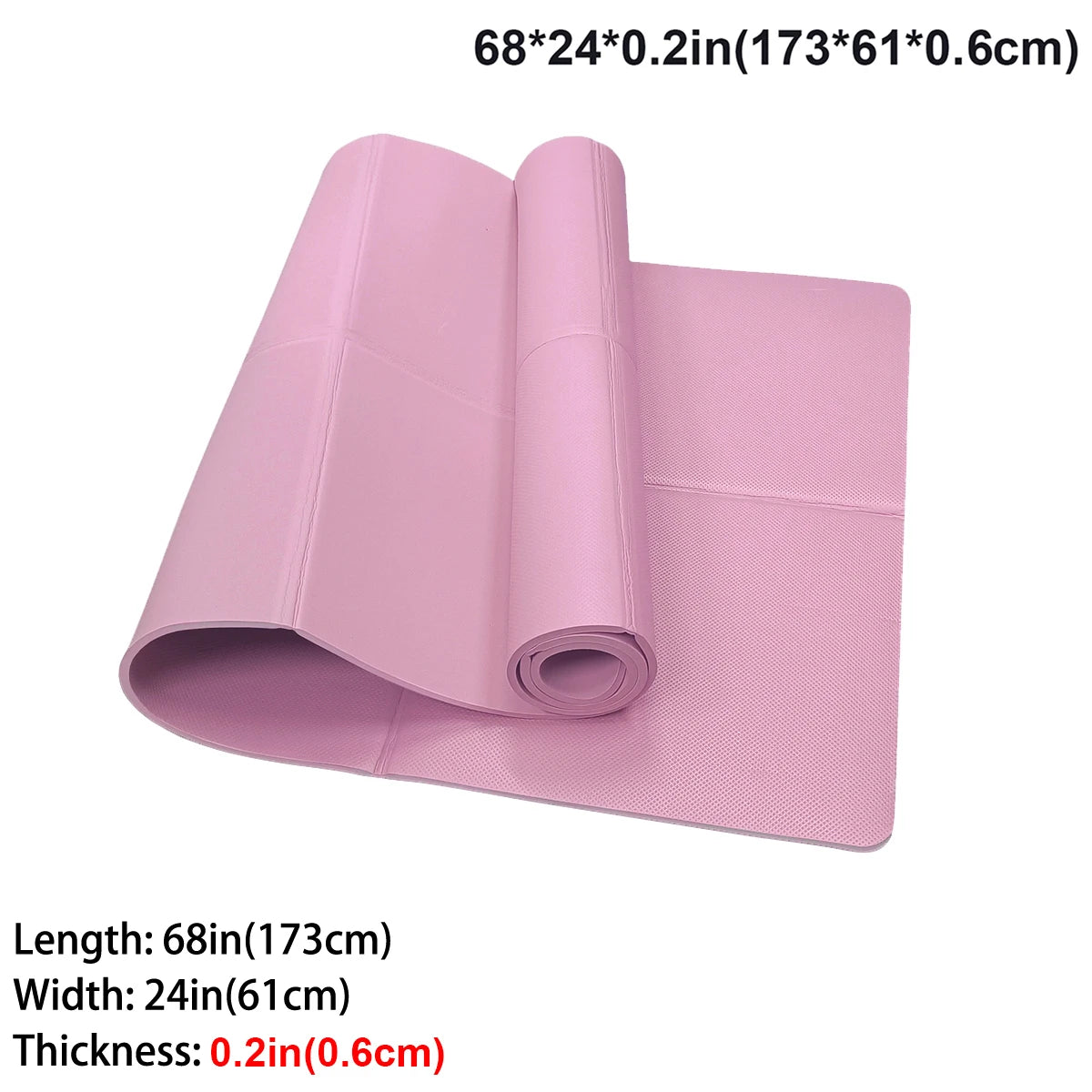 Tapis de yoga & fitness pliable EVA – 173 × 61 cm