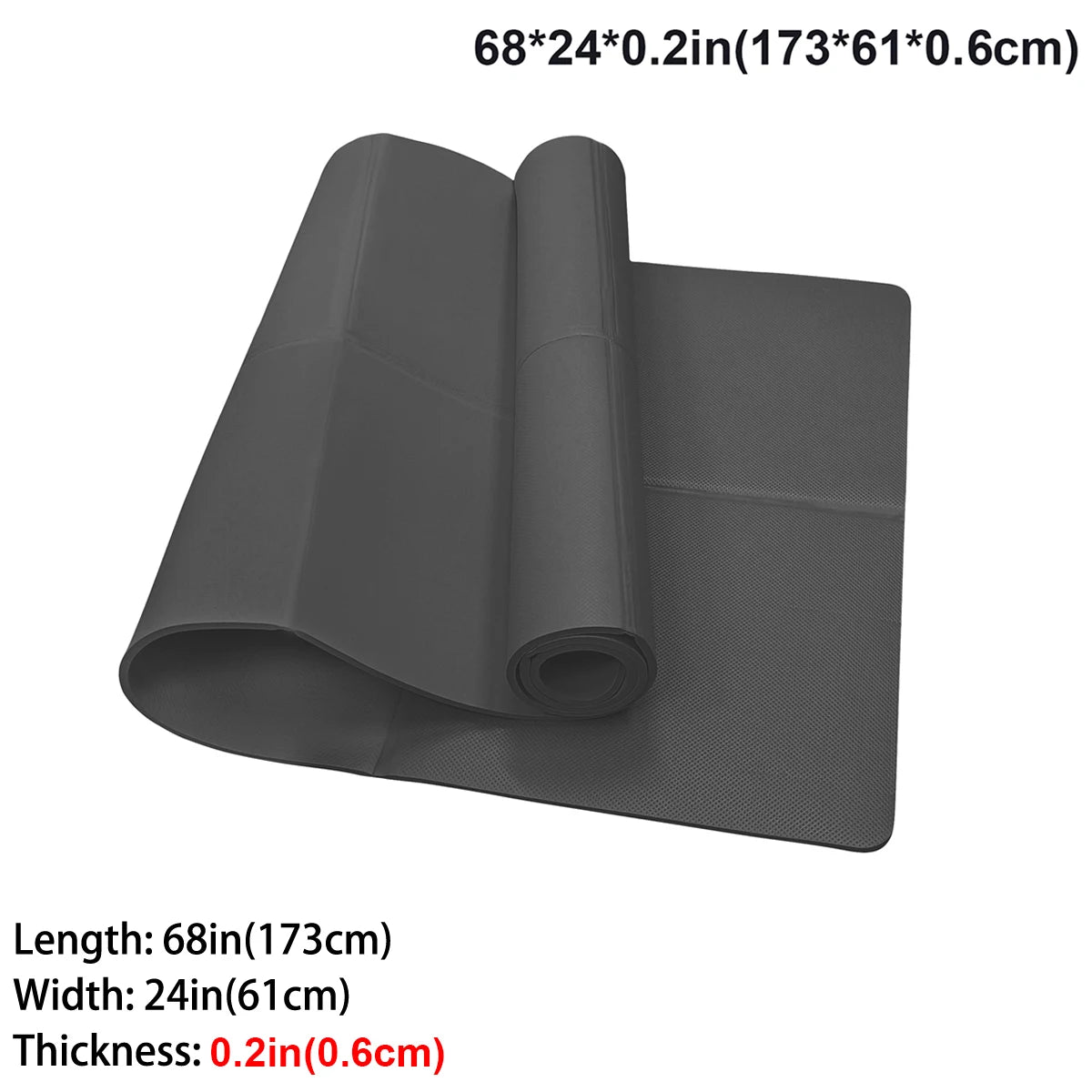 Tapis de yoga & fitness pliable EVA – 173 × 61 cm