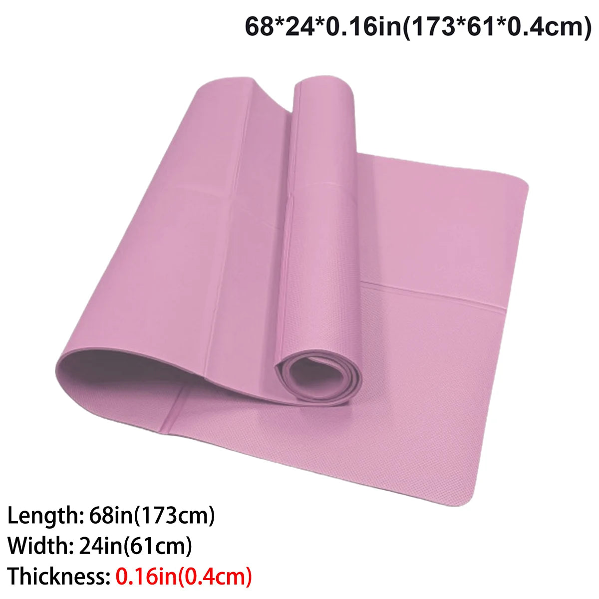 Tapis de yoga & fitness pliable EVA – 173 × 61 cm
