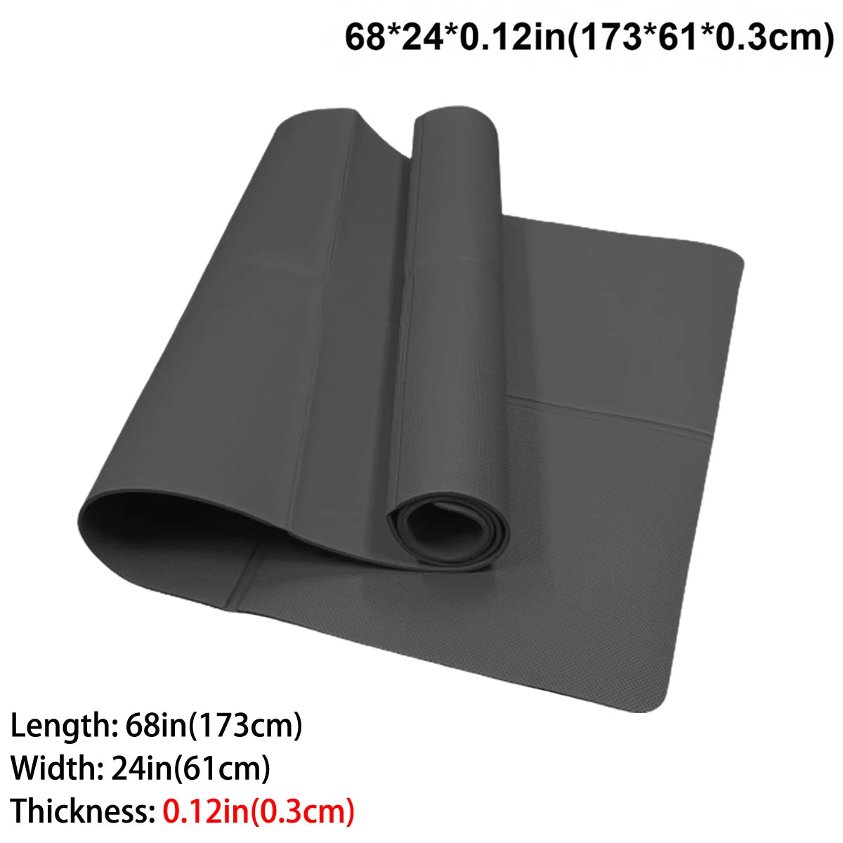 Tapis de yoga & fitness pliable EVA – 173 × 61 cm