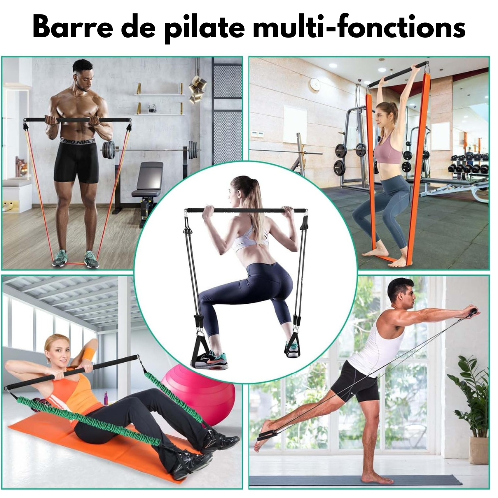 Barre de Pilates et Musculation multi-fonctions